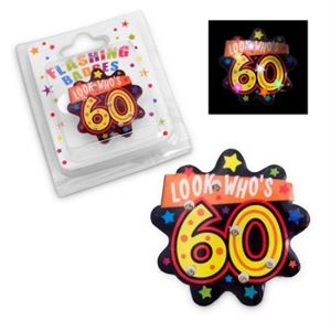 Flashing Badge - Its the Big 60 (40816) - Mad Parties & Supplies