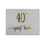 Guestbook - 40th (Gold) (SO148) - Mad Parties & Supplies