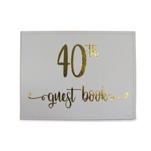 Guestbook - 40th (Gold) (SO148) - Mad Parties & Supplies