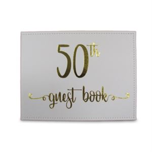 Guestbook - 50th (Gold) (SO159) - Mad Parties & Supplies