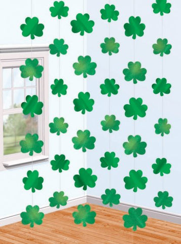 String Decorations - 6 String of Shamrocks (672051) - Mad Parties & Supplies