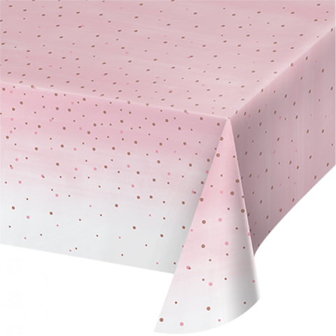 Tablecover - Rose Gold All Day Dots (34-0217) - Mad Parties & Supplies