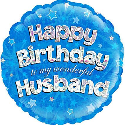 Foil - 18" - Happy Birthday to my Wonderful Husband (228885) - Mad Parties & Supplies