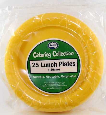 Plates - Lunch - Pkt 25 - Yellow - Mad Parties & Supplies