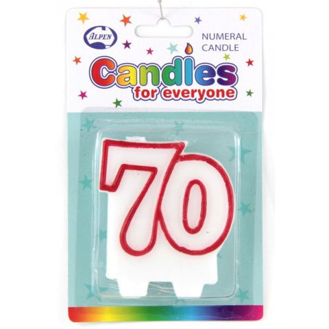 Candle - 70 - Red (431225) - Mad Parties & Supplies