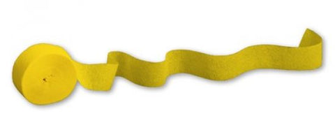 Crepe Streamers - Pkt 1 - Gold (Yellow) (530059) - Mad Parties & Supplies