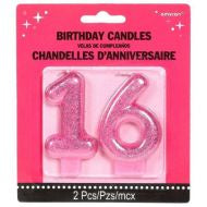Candle - 16th Pink (171466) - Mad Parties & Supplies