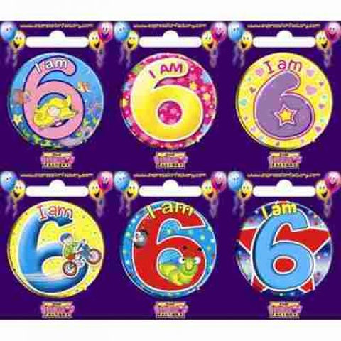 Badge - 6th Birthday - Mad Parties & Supplies