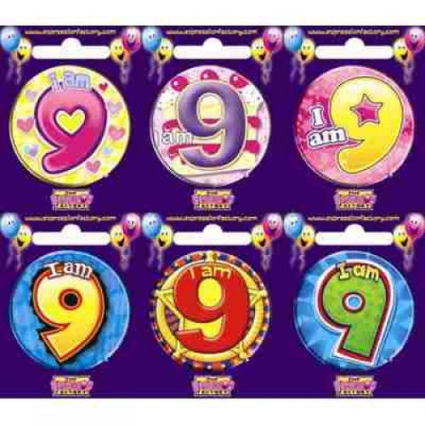 Badge - 9th Birthday - Mad Parties & Supplies