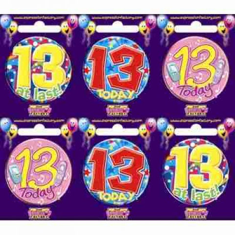 Badge - 13th Birthday - Mad Parties & Supplies