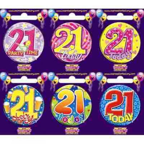 Badge - 21st Birthday - Mad Parties & Supplies