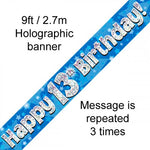 Banner - Happy 13th Birthday - Mad Parties & Supplies