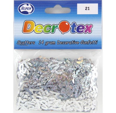 Scatters - 21st (Silver) (108400) - Mad Parties & Supplies