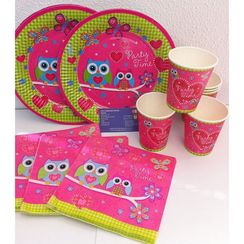 Party Pack - Pink Owl (E745) - Mad Parties & Supplies