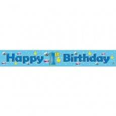 Banner - 1st Birthday (Blue - Duck) (408085) - Mad Parties & Supplies