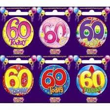 Badge - 60th Birthday - Mad Parties & Supplies