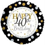 Foil - 18" - 40th (117803) - Mad Parties & Supplies