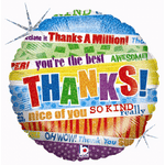 Foil - 18" - Thanks (86415) - Mad Parties & Supplies
