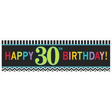 Sign Banner - Happy 30th Birthday (120088) - Mad Parties & Supplies