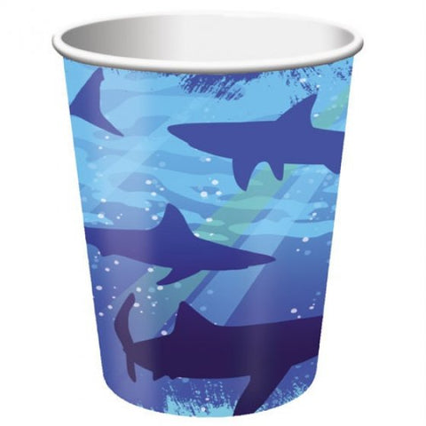 Cups - Pkt 8 - Shark (375887) - Mad Parties & Supplies
