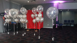 18" Confetti balloon with 4 x latex balloons & weight - Mad Parties & Supplies