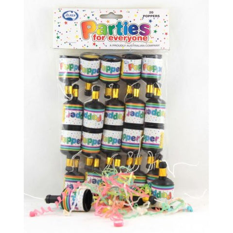 Party Popper - Packet of 20 - Mad Parties & Supplies