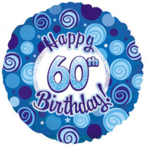 Foil - 18" - Happy 60th Birthday (114736) - Mad Parties & Supplies