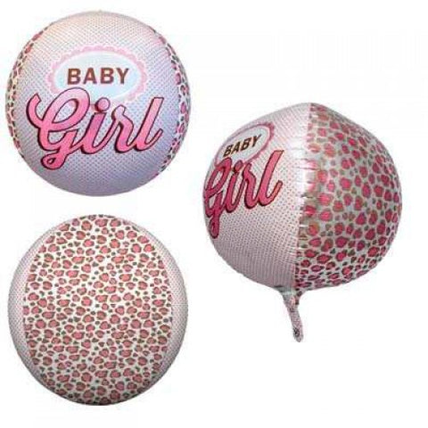 Foil - Baby Girl Sphere (01026-01) - Mad Parties & Supplies