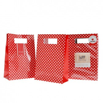 Paper Bags - Pkt 12 - Red Spots - Mad Parties & Supplies