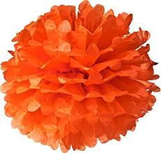 Paper Tissue Pom Pom - Orange (033149) - Mad Parties & Supplies