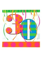Napkins - 30th (Balloons & Bright) - Mad Parties & Supplies