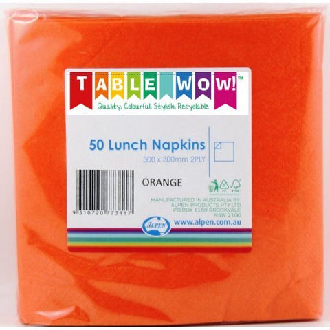 Napkins - Lunch - Orange - Mad Parties & Supplies