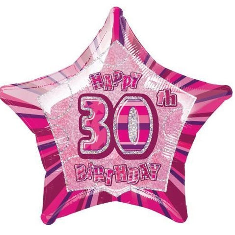 Foil - 18" - 30th (Pink) (55109) - Mad Parties & Supplies