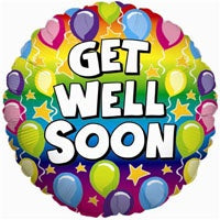 Foil - 18" - Get Well (Balloons) (16418) - Mad Parties & Supplies
