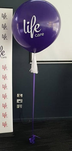 Personalised 3 foot (90cm) balloon with tassel - Mad Parties & Supplies