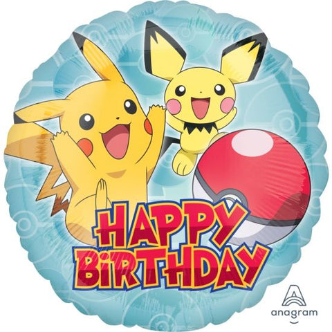 Foil - 18" - Happy Birthday Pokemon (36333) - Mad Parties & Supplies