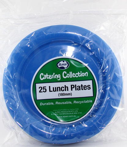 Plates - Lunch - Pkt 25 - Royal Blue - Mad Parties & Supplies