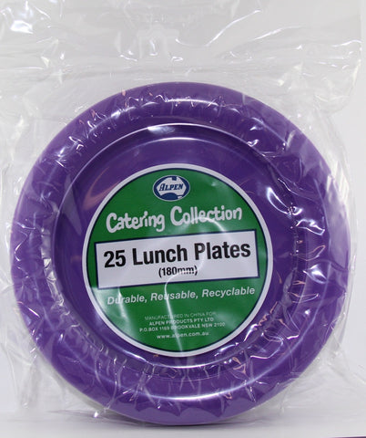 Plates - Lunch - Pkt 25 - Purple - Mad Parties & Supplies