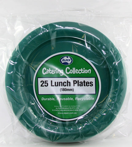 Plates - 7" - Lunch - Pkt 25 - Hunter Green - Mad Parties & Supplies