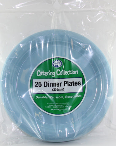 Plates - 9" - Dinner - Pkt 25 - Light Blue - Mad Parties & Supplies