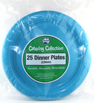 Plates - 9" - Dinner - Pkt 25 - Azure Blue - Mad Parties & Supplies