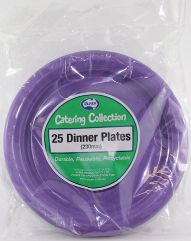 Plates - 9" - Dinner - Pkt 25 - Purple - Mad Parties & Supplies