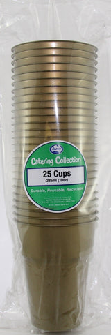 Cups - Pkt 25 - Gold - Mad Parties & Supplies