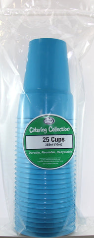 Cups - Pkt 25 - Azure Blue - Mad Parties & Supplies