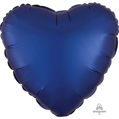 Foil - 18" - Heart - Satin Luxe - Blue Marine (3996101)