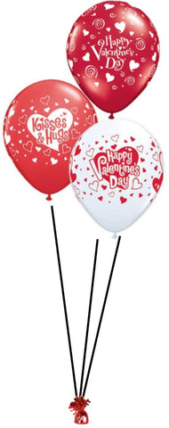 Valentine's Day Bouquet - 3 Balloons - Mad Parties & Supplies