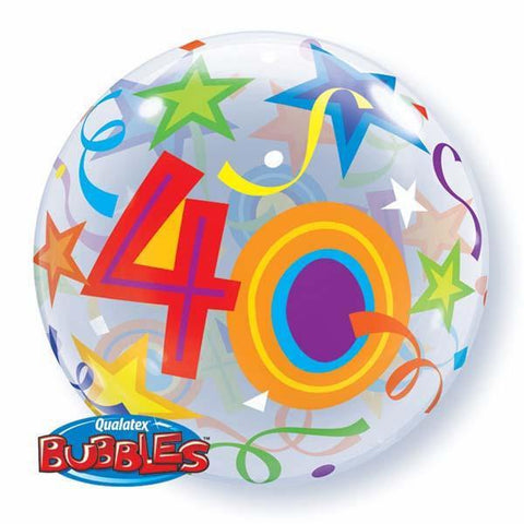 Bubble Balloon - 40th (24170) - Mad Parties & Supplies