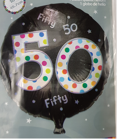 Foil - 18" - 50th (E83215) - Mad Parties & Supplies