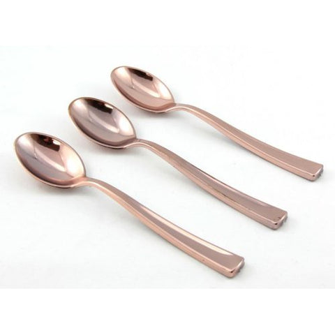 Deluxe Teaspoons - Pkt 12 - Rose Gold - Mad Parties & Supplies