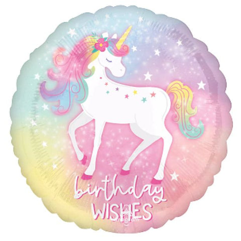 Foil - 18" - Unicorn Birthday Wishes (4289401)
